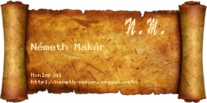Németh Makár névjegykártya